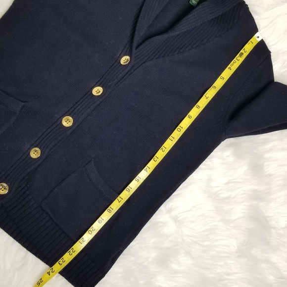 RALPH LAUREN Navy Cardigan Sweater - Picture 4 of 10
